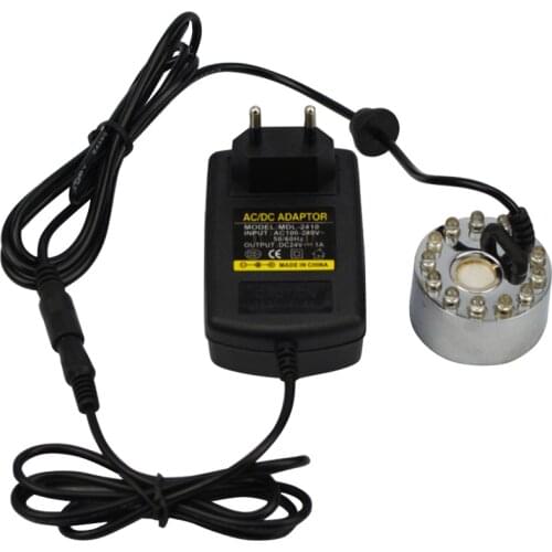 Ultrasonic Mist Maker Adapter Fogger Fountain Pond Atomizer Humidifier DC 24V With Lights For Humidifier EU/US/UK Plug