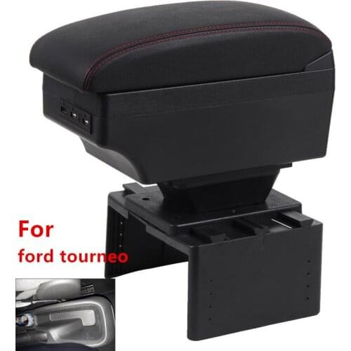 For Ford Tourneo Armrest Box for Ford Tourneo Car Center Console Modification Accessories Double Raised with USB