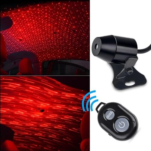 USB Atmosphere LED Star Light Car Interior Lamp Romantic Car Roof Night Light Full Star Projection Laser for Car Home Party