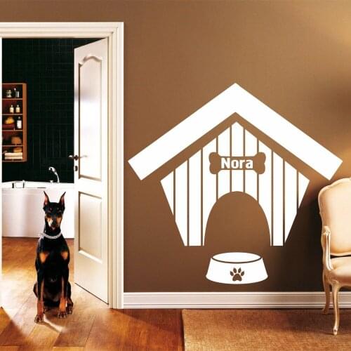 Dog house wall decal, Personalized Dog house Wall Decal, Dog Name Decal, Dog Name Decal, Wall vinyl, Home decor SYY676