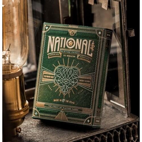 Theory11 Green National Playing Cards Bicycle Deck USPCC Collectible Poker Magic Card Games Magic Tricks Props for Magician
