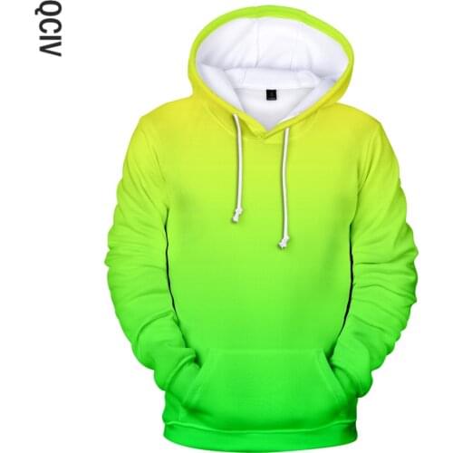 Green Hoodies Mens Sweatshirt Custom Colourful Gradient Hoodie Men/Women Solid Color Hoody Sportwear Neon hoodie men