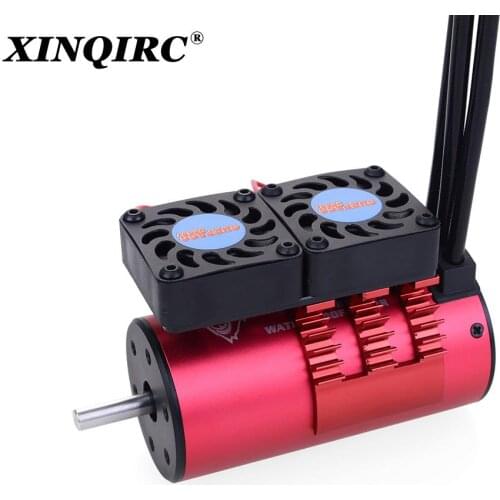 1 / 10 1 / 8 RC car upgrade part 540 550 3650 3660 3670 3674 motor cooling fan brushless motor radiator dual fan