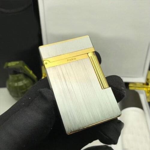 100% brand new retro DuPont bright sound lighter Seiko manufacture windproof copper body cigarette lighter with box