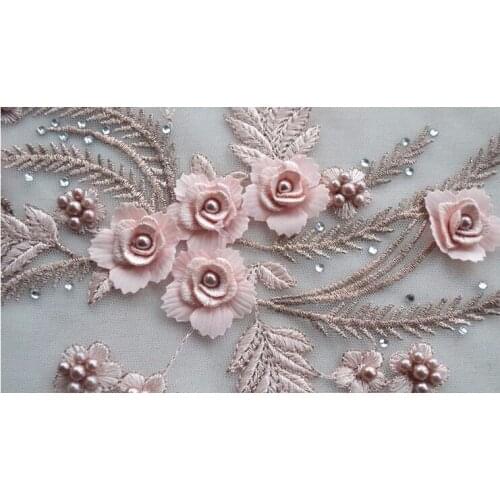 13color in stock 3D wedding dress applique DIY bridal headdress blue,red,black,pink, white lace collar lace fabric patch