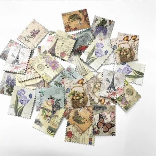 20pcs Square Vintage Tower Stamps Wood Buttons Embellishment for Kids Crafts Decoration 30*38mm