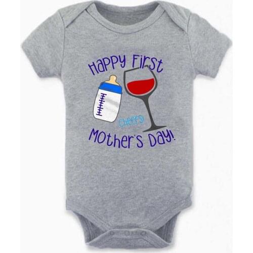 2021 Newborn Baby Boys Girls Jumpsuits Onesies Happy Mothers Day Funny Cute Toddler Bodysuits Outfits Newborn Baby Jumpsuit