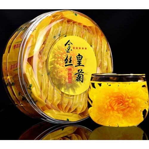 30bags/box China Golden Silk Chrysanthemum Tea Chinese Natural Green Organic Gold Silk Chrysanthemum Tea Flowers Flower Tea