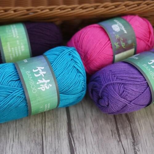50g/Ball Soft Smooth Bamboo Cotton Modal Baby Chuxian Yarn For Hand Knitting Crocheting B