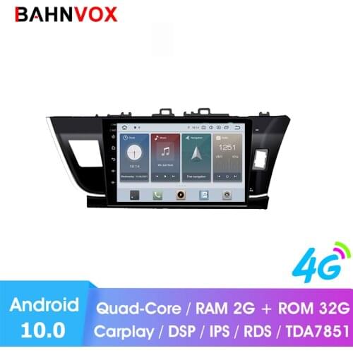 9" android 10.0 car gps dvd player for Toyota Corolla Altis RHD 2014-2016 car radio multimedia navigation stereo head unit dsp