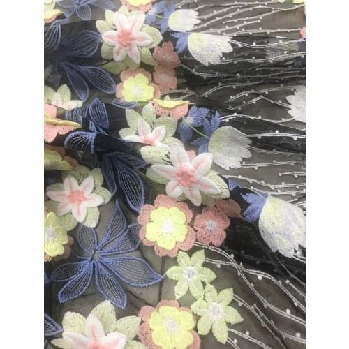 French tulle lace fabric embroidered African net lace fabric wholesale SYJ-328816 high quality for Nigeria wedding