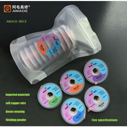 Amaoe New-1515 2015 2515 3015 3515 Solder Wick Tin Remover Sution Line For Precision PCB Tin Remove Soldering Suction Wire