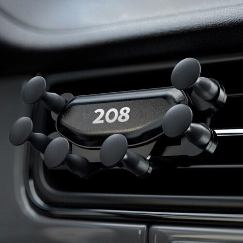 Car Mobile Phone Holder Air Vent Mount Stand No Magnetic Cell Phone Holder for Peugeot 208 Accessories Car Styling