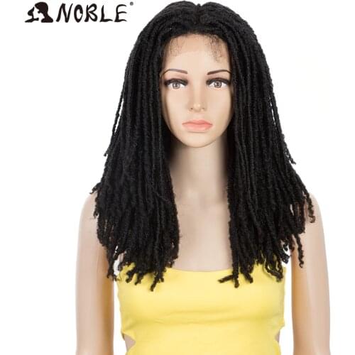 Noble Full Braided Wig for Women Pre-twisted Passion Twists Crochet Hair Lace Front Wig with Baby Hair Synthetic Lace Front Wig