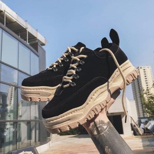 High Quality Work Shoes Male Suede Men Shoes Men Desert Ankle Boots Lace-Up Waterproof Male Ankle Boots O5-07