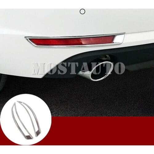 For Audi A4 B9 ABS Chrome Rear Fog Light Lamp Trim Cover 2016-2020 2pcs Car Accessories Interior Car Decor Car Trim