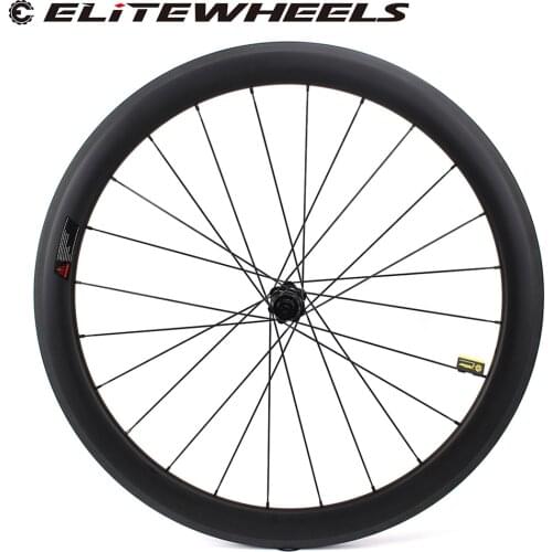 ELITEWHEELS 700C Carbon Road Bike Wheels 25mm Width 50mm Depth Cycling Wheelsets With Pillar 1423 Spoke And DT SWISS 350s Hub