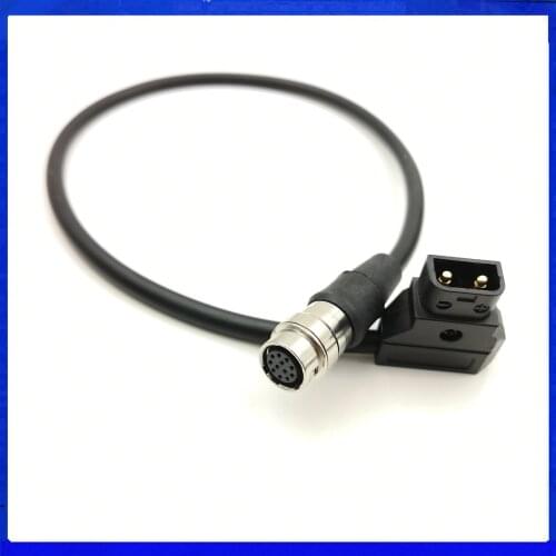 12 Pin Hirose Female Socket to d tap Power Cable for B4 2/3" Fujinon Canon Lens