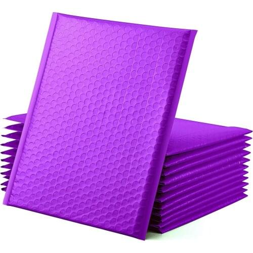 50pcs Bubble Mailer Purple Mailer Poly Bubble Envelopes Purple Poly Mailer For Gift Packaging Self Seal Bag Bubble Cosmetic Bag