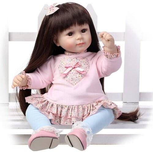 New baby silicone reborn dolls for girls 52cm lifelike princess boneca reborn menina toys for children