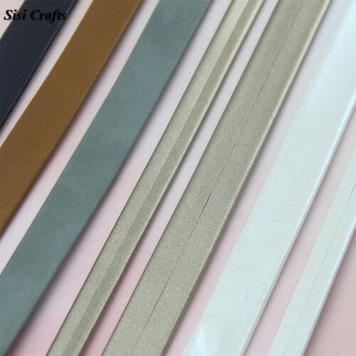 Sisi Crafts Tape White Ribbon PU Leather 7mm 10mm 16mm Faux PU Flat Cord Bias Layering DIY Handbag Handle Handmade Material
