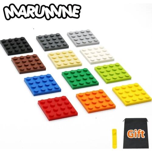 MARUMINE 30PCS 4 x 4 Dots Plate Buiding Blocks DIY Classic Developing Educational Bricks Bulk Parts Construction Set