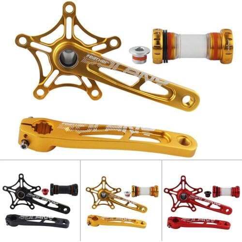 Bicycle Crank Set BCD130 170mm Bike Crankset with Ceramic Bottom Bracket for Folding Bicycle