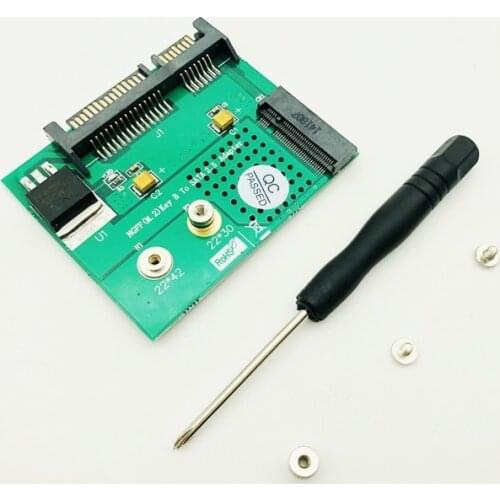NGFF ( M2 ) SSD to 2.5" SATA Adapter M.2 NGFF SSD to SATA3 Convert Card 3.3V LED B Key Connector For 2230 2242 M2 SSD Hard Drive