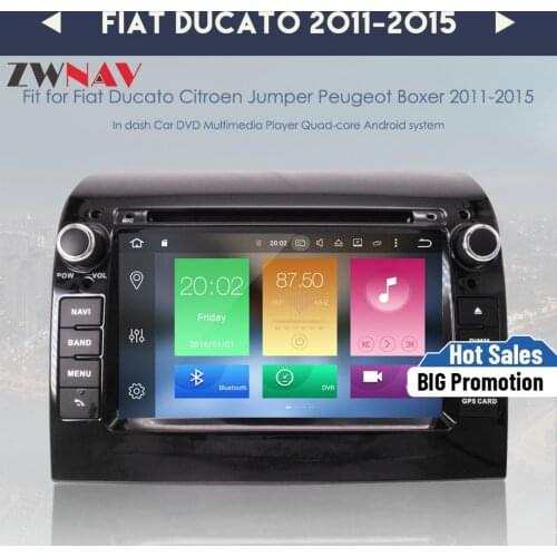 Newest Android 8.0 7.1 Car DVD Player GPS Navigation For FIAT DUCATO 2011 2012 2013 2014 2015 Radio Multimedia Satnav Headunit