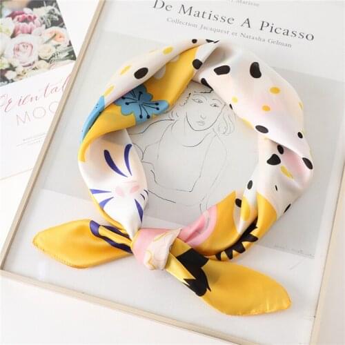 Women Scarf Silk Square Shawl Fashion Print Foulard Head Band Bag Scarves Lady Hairband Neckerchief Female Hijab Bandana New