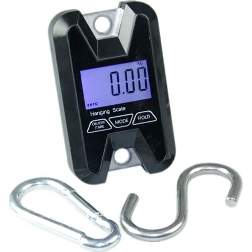 Portable Electronic Weighing Hanging Hook Scale Tension Meter Crane Scale LCD Display Fishing Scale Electronic Balance 100KG