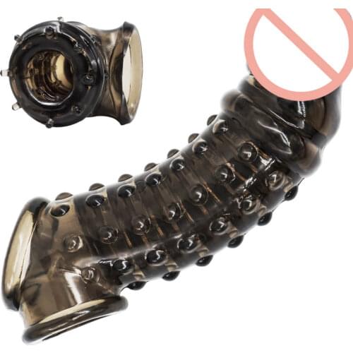 For Gay unisex Condom With Soft Spikes For Penis Enlargement Cock Ring Penis Extender Condoms Intimate Goods For Male Sex Toys