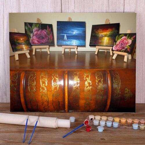 Natural Scenery Tiny Oil Paintings Painting By Numbers Package Acrylic Paints 40*50 Boards By Numbers Wall Handicraft