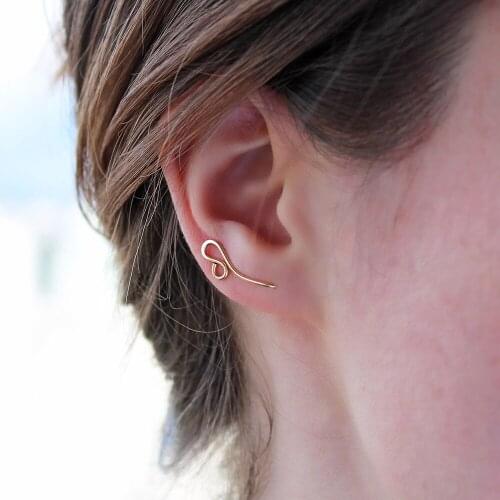 Domino Handmade Simple Filigree Ear Climbers Infinite symbols Ear Climbers The Perfect Everyday Earring