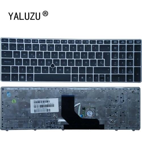 SP Layout Keyboard FOR HP EliteBook 8560P 8570P 8560B Silver frame with rocker