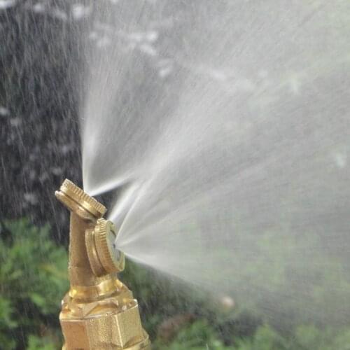 Adjustable Mist Nozzles 3/4 Holes Thread Brass Garden Irrigation Water Cooling Drip Sprinkler Sprayer Gardening Equipment