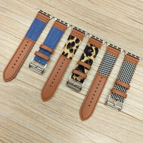 High quality Leather loop Band for iWatch 40mm 44mm Sports Strap Tour band for Apple watch 42mm 38mm Series 2 3 4 5 6 SE