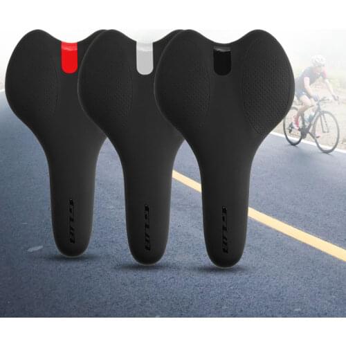 2 Styles Bicycle Saddle Cycling Mountain Road Bike Saddles MTB Bicycle Seat Soft Silica Leather Seats Saddles Bicycle Accessory