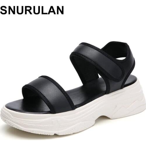 SNURULAN 2020 fashion women sandals flip flops summer new without lace breathable non-slip shoes woman slides solid woman