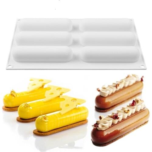 3D Long Strip Silione Molds for Mousse Cake Silicone Baking Molds French Dessert Silicone Gel Molds DIY Baking Tools