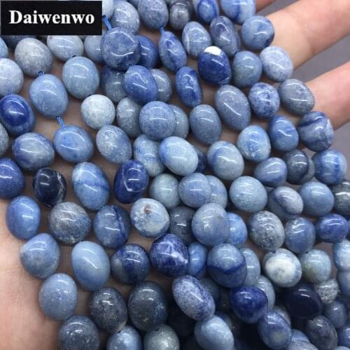 Blue Aventurine Beads Natural Loose Stone Irregular Gravel Shape DIY