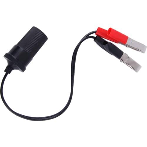 New 12 Volt Battery Terminal Clip-on Cigar Cigarette Lighter Power Socket Adapter Plug Car Boat Van For Camping Free Shipping