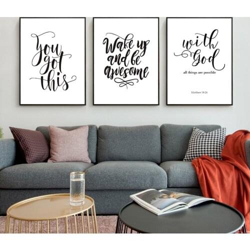 Inspirational Speech Picture Wall Poster Modern Canvas Print Painting Minimalist English Quote Art Photo Living Room Decoration