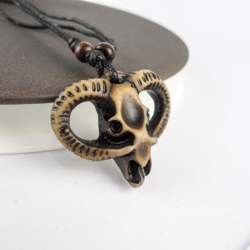 Bovine Skeleton Pendants Art Imitation Yak Bone Material Necklace Pendant Vintage Mens Necklaces #GZ104