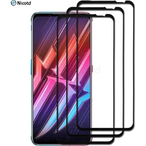 3 Pieces Full Cover Protective Glass For ZTE Nubia Red Magic 6 Full Glue Screen Protector For ZTE Red Magic 6 Pro Tempered Glass