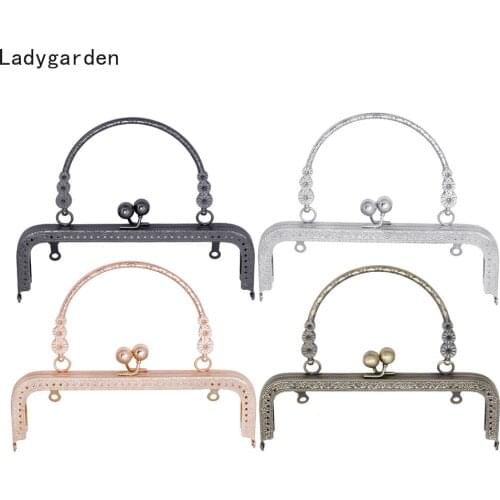 4PCS Purse Clasp Frame Handle Sewing Clutch Bags Accessories Making Kiss Clasp Lock for Bag DIY Kiss Clasp Lock HandBag Hardware
