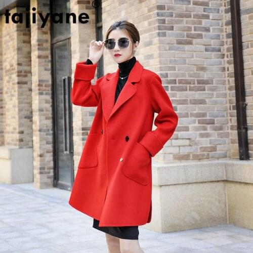 Tajiyane Winter Coat Women Casaul Korean Wool Coat Female Long Woman Jacket Womens Coats and Jackets Women Clothes 1713 WPY669