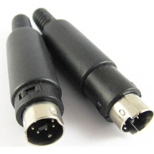 1pc 7 Pin Mini DIN Plug Connector Plastic Handle