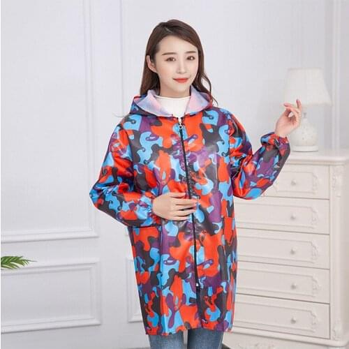 1PC Adult Women Nylon Camouflage Apron Kitchen Long Sleeve Anti Oil Waterproof Aprons with Cap Household Cleaning Tool OK 0928