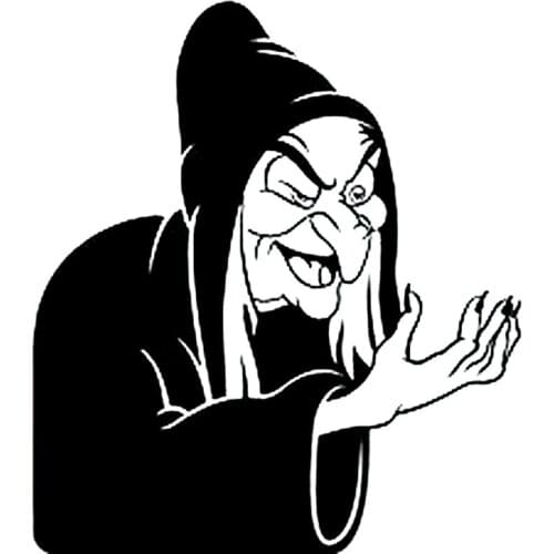 11.7cm*13.2cm Witch Bardian Vinyl Car-styling Decal Car Sticker Black/Silver Accessories S6-3934